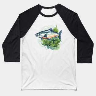 Pacific Northwest Salmon Baseball T-Shirt